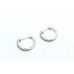 Hoop Earrings Silver 925 Sterling Women Marcasite Stone Gift Handmade B616